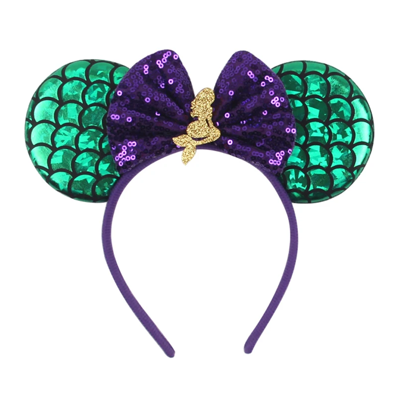 2024 Disney Mouse Ears 1.5cm Velvet Headband Sequins 4.5\