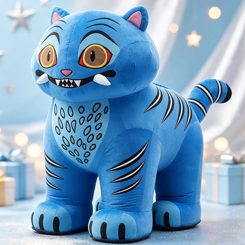 2M/2,6M Riesiges Aufblasbares Blaues Tiger-Maskottchen-Kostüm Erwachsenen-Charakterkostüm Karneval Jäger Party Event Plüsch-Fursuit