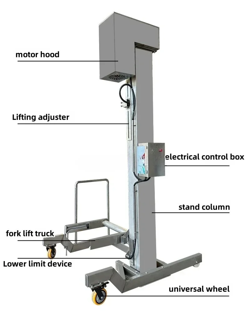 رافع صندوق اللحوم من الفولاذ المقاوم للصدأ ومغذية تحميل اللحوم رافع دلو سعر المصعد للرافعة العمودية مع الملحقات