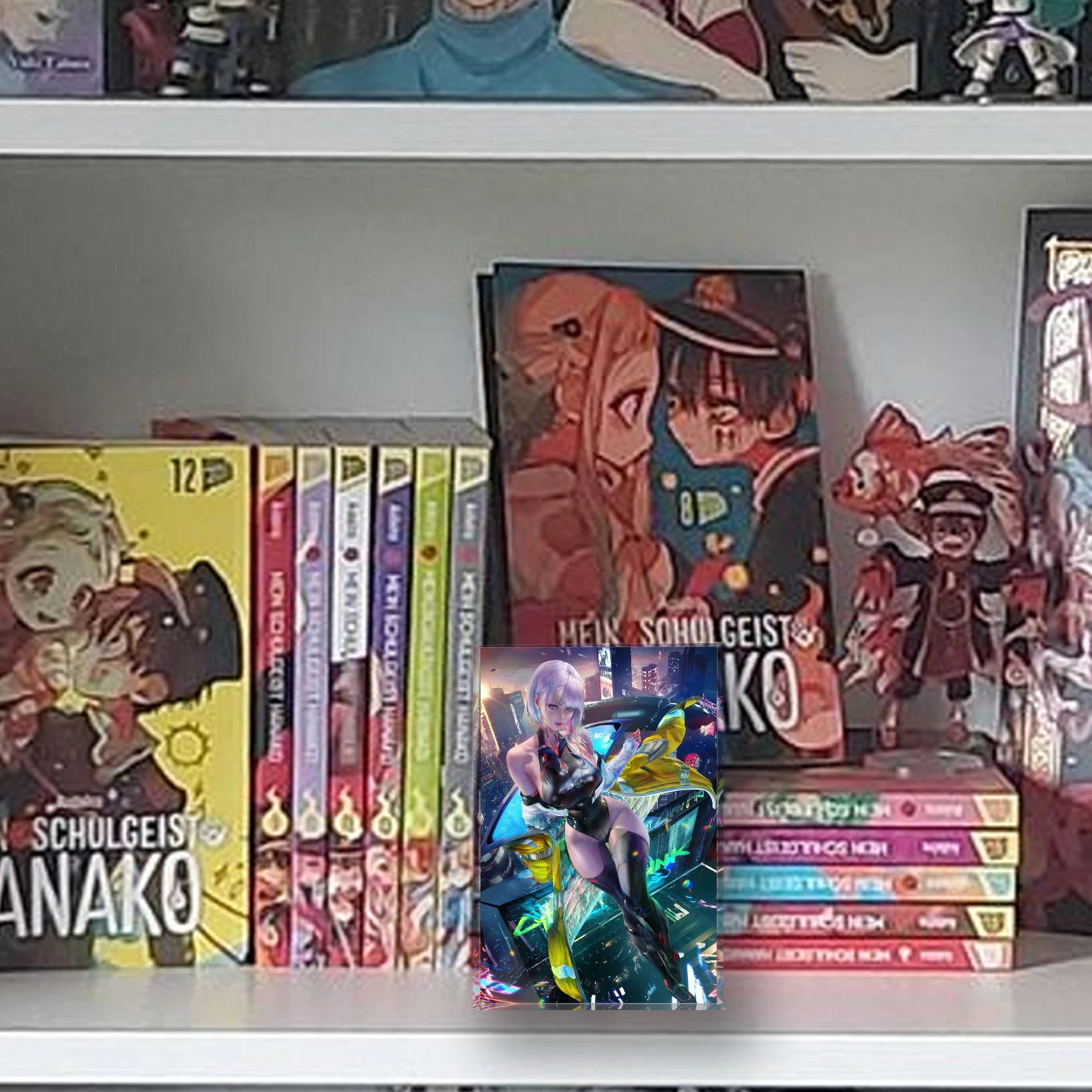 لوسي Cyberpunk مثير أنيمي فتاة كتلة الاكريليك، Waifu ملصق الفن الوقوف، مخصص مكتب ديكور هدية، Edgerunners تحصيل الطوب