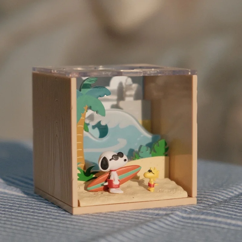 Re-Ment – figurine d'astronaute Snoopy authentique, ornement, jouets bonbons, boîte de scène tendance, aveugle, jeu cadeau personnalisé