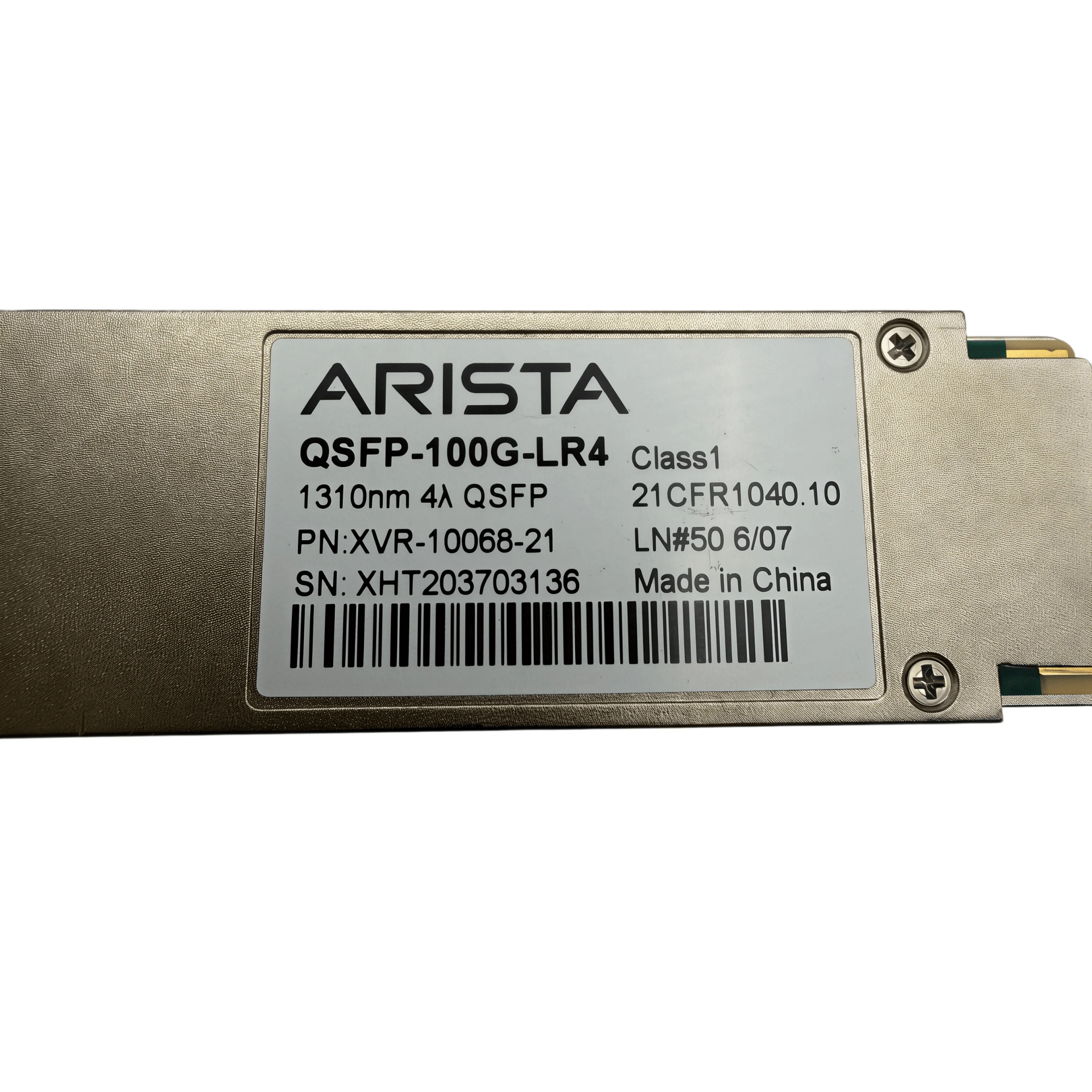 For Arista QSFP-100G-LR4 100G LR4 QSFP28 Optical Transceiver LC Duplex 1310nm 10km SMF DDM Plug and Play for Data Center Switch 4