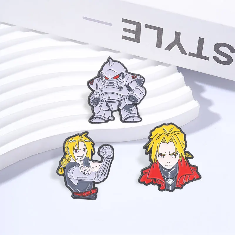 Adventure Action Anime Enamel Pin Anime Mechanical Character Fighting Armor Robot Brooch Lapel Badge Jewelry Gift for Fan Friend