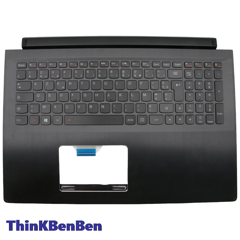 FR French Black Keyboard Upper Case Palmrest Shell Cover For Lenovo Flex 2 Pro 15 Edge 15 5CB0G91214