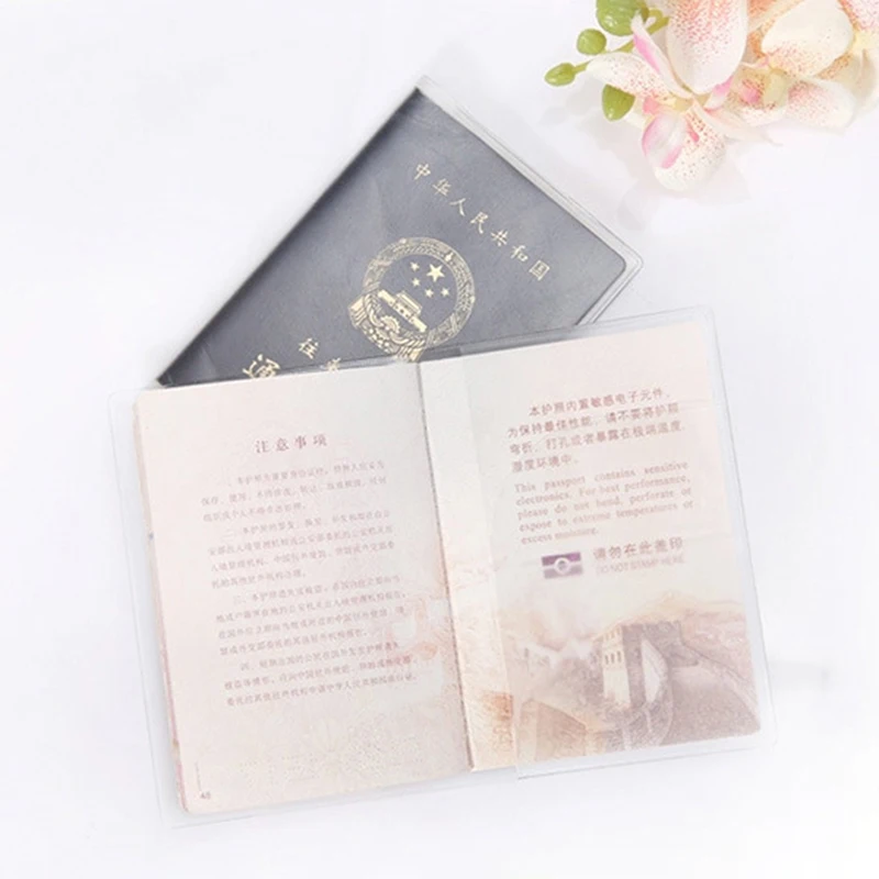 Transparent Passport Cover on Waterproof Document Bags Passport Protective Sleeve