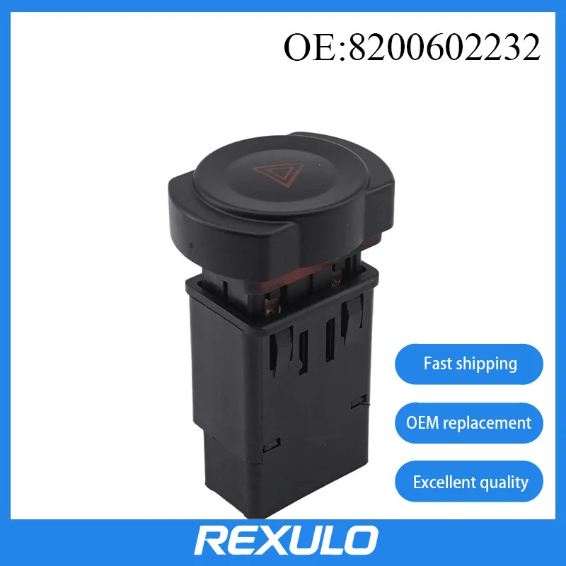 8200602232 Suitable for 04-12 Renault car emergency light switch, dual flash indicator light switch controller