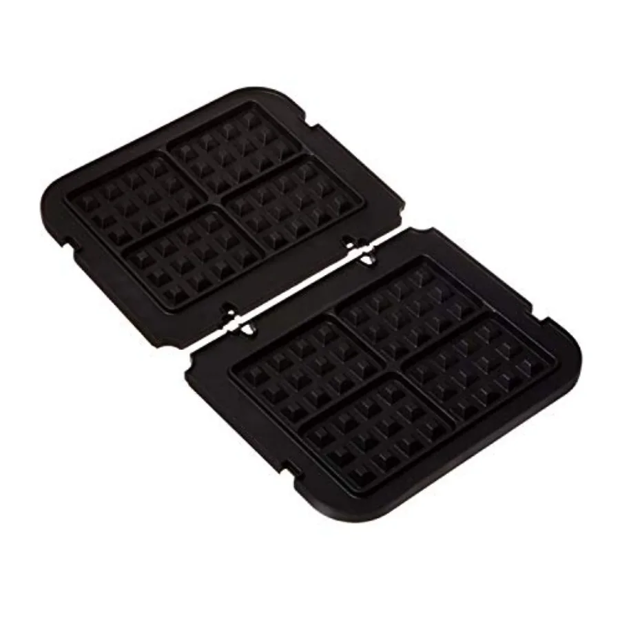 

GR-WAFP Electric Griddler Waffle Plates Set of 2 Non-Stick Aluminum Golden Cooking Surface for Breakfast and Snacks
