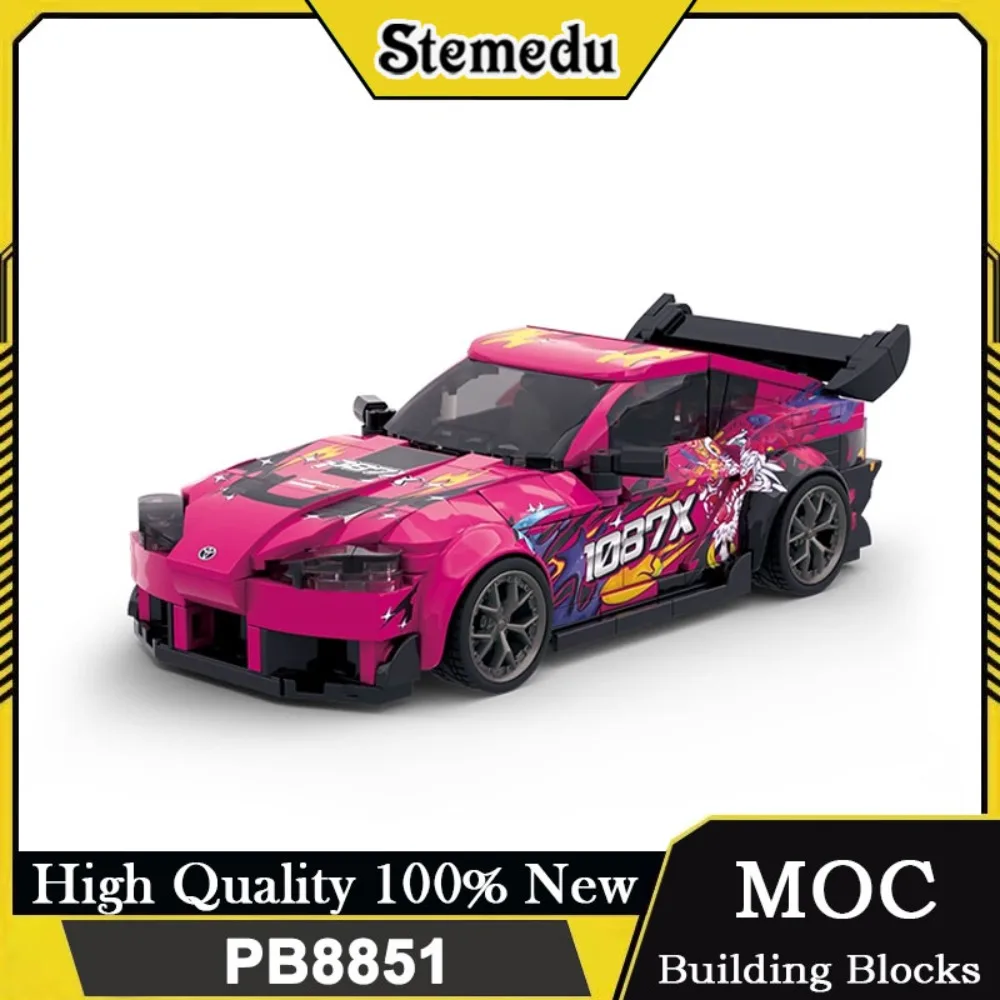 

PB8852 1087X Drift Racing Team Суперкар Строительные блоки Спортивный автомобиль Окрашенная модель для шоу Кирпичи Игрушки для детей Взрослые Подарки