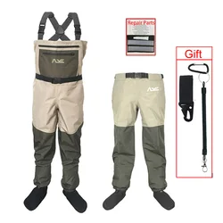 Pantalon de pêche à la mouche imperméable, pantalon de pataugeoire respirant, vêtements de chasse, salopette de poitrine, chaussettes en néoprène, hommes et femmes