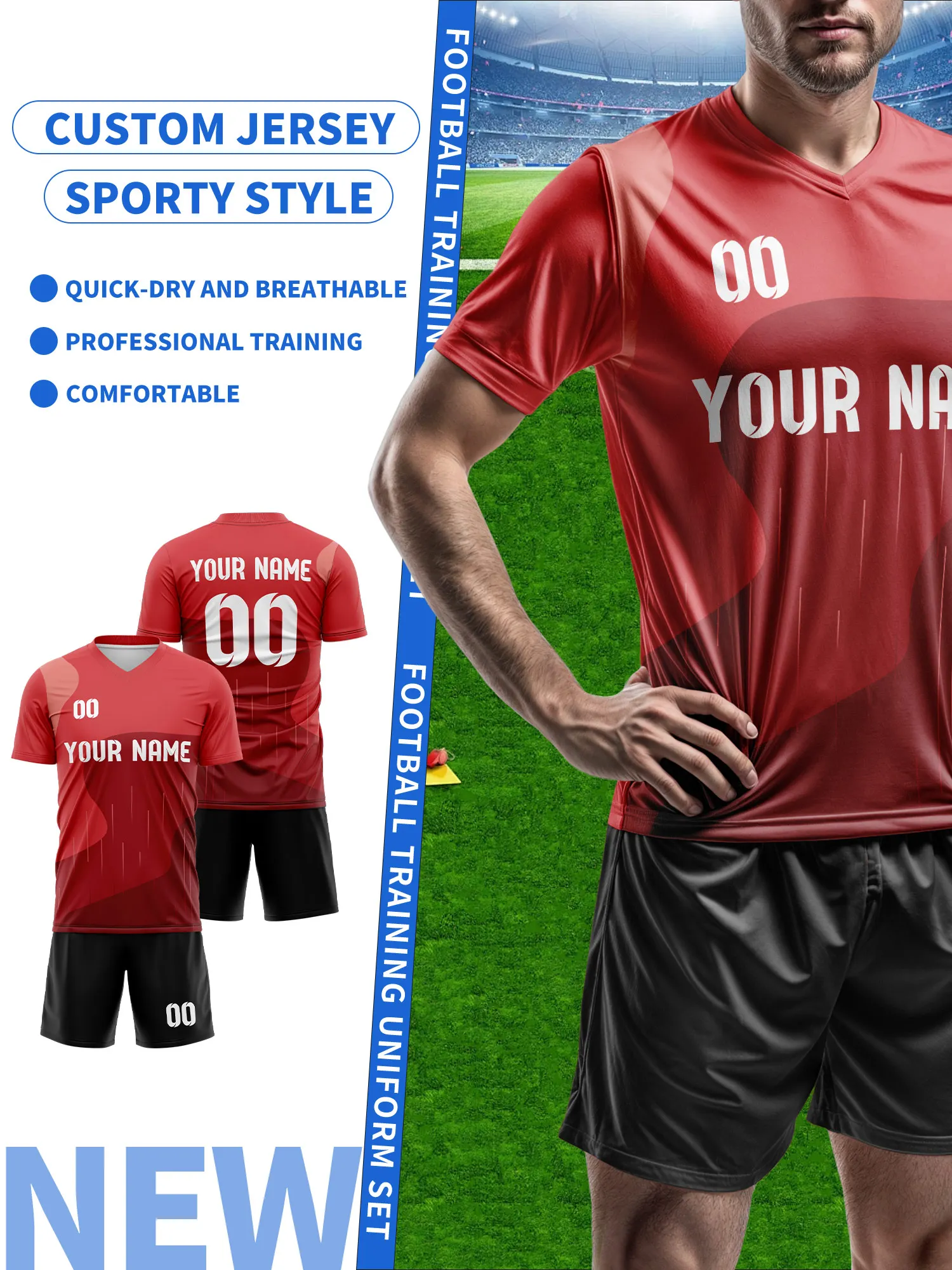 

Спортивные футболки с V-образным вырезом для мужчин и женщин 2026 года с индивидуальным именем и номером, быстросохнущие, модные, с технологией сублимации