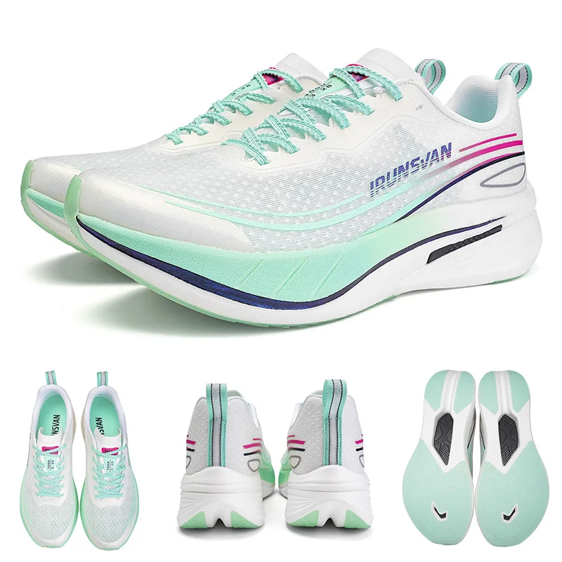 IRUNSVAN คาร์บอน SPEED VISION1.0 Original Running รองเท้ามาราธอนรองเท้าวิ่งชายรองเท้า Breathable Cushioned Rebound Unisex