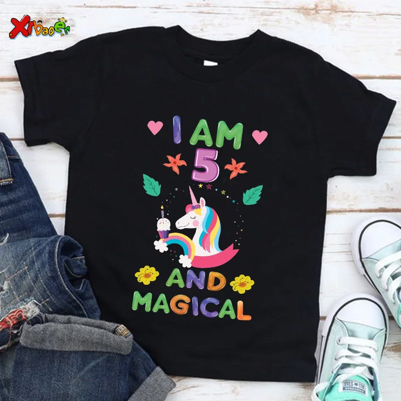 Camiseta de unicornio para niños y niñas, ropa de dibujos animados para bebé, Sudadera con capucha para niño y niña, camisetas personalizadas de unicornio 2022