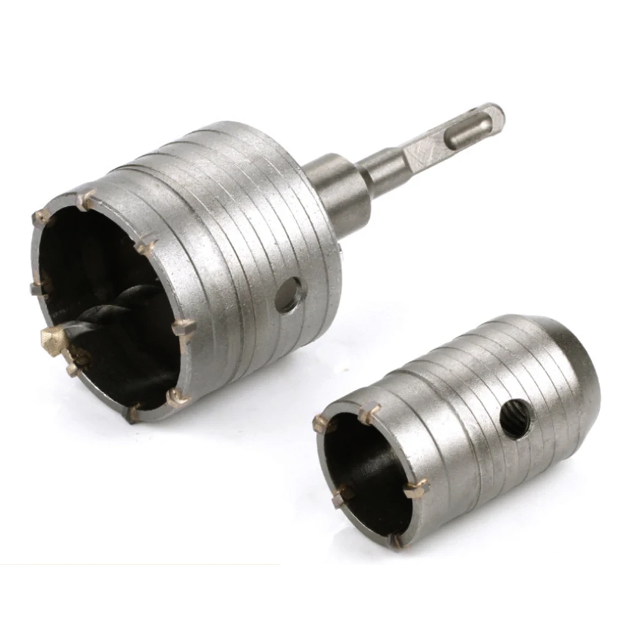 Concrete Wall Hole Saw, SDS Plus Shank Impact Drill Bit, Suitable for Drilling Concrete, Brick, Stone and Walls