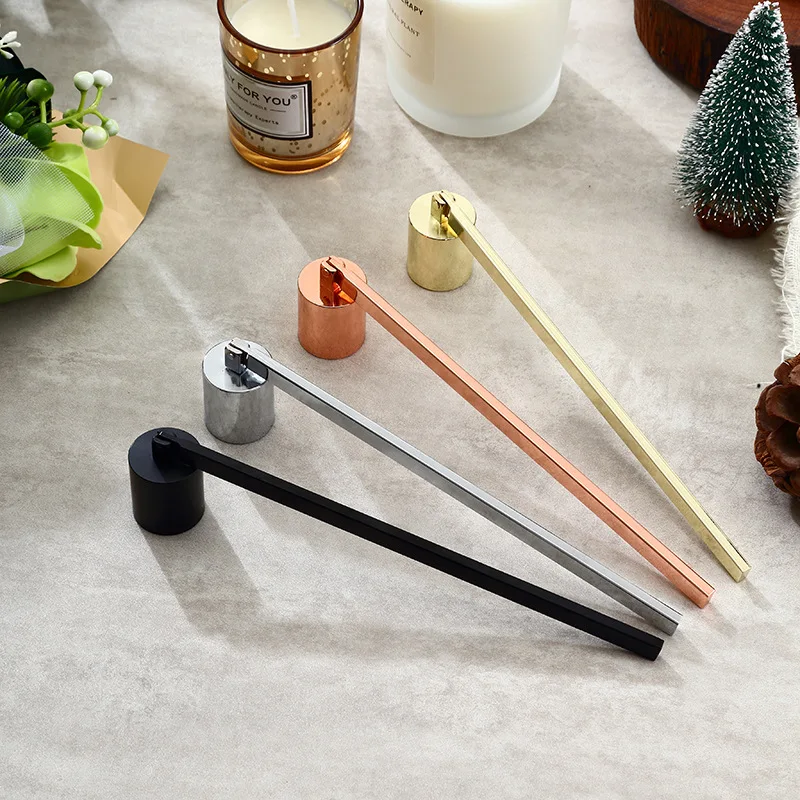 50pcs Round Shape Stainless Steel Metal Candle Desk Oil Lamp Cutter Flame Snuffer Wick Trimmer Put Out Fire On Bell Dipper