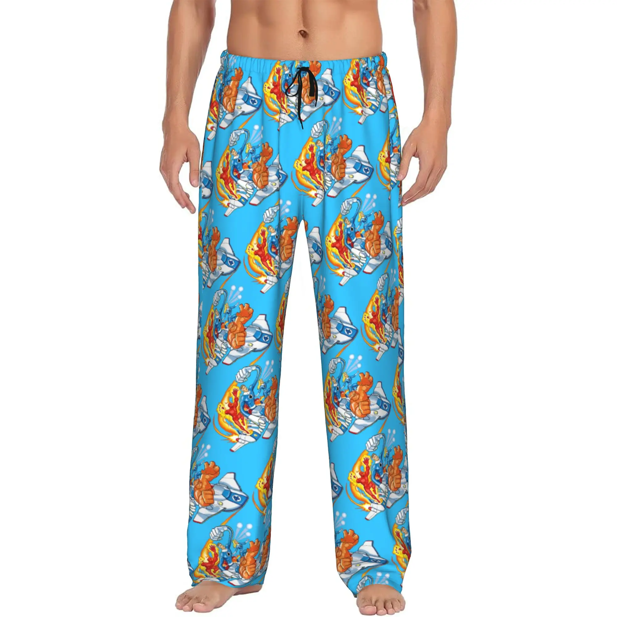

Custom Printed Men F-Fantastic Four Pajama Pants Sleepwear Sleep Lounge Bottoms with Pockets