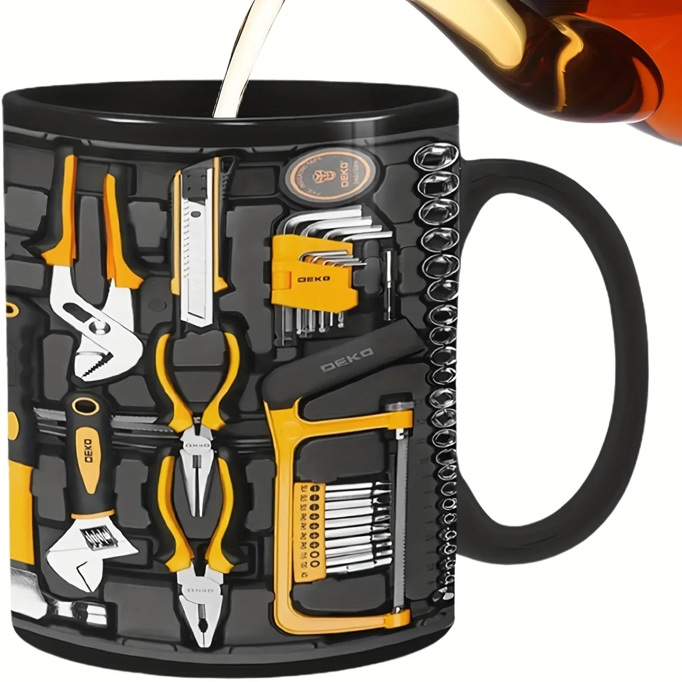Water cup light luxury high-end coffee cup man's toolbox ceramic mug can be customized high-value coffee cup