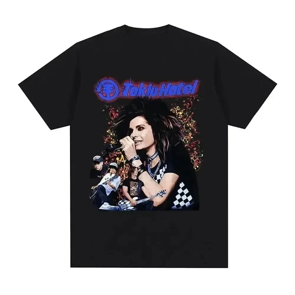 Rock Band Tokio Hotel Kaulitz Print T-Shirt Trend Kurzarm-Shirt Herren Damen Hip Hop Streetwear Mode Harajuku Y2K Kleidung – Detail 7