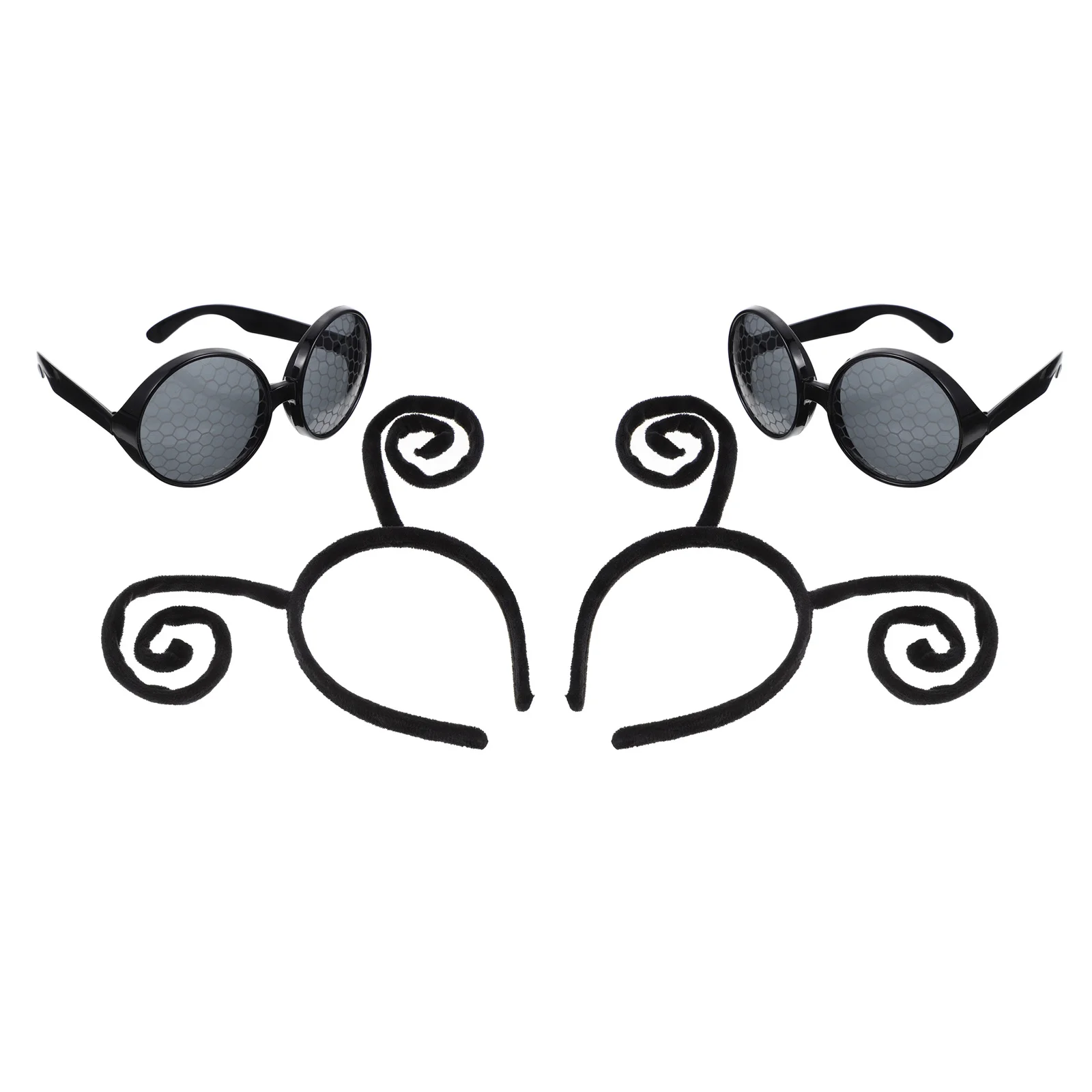 

4Pcs Antenna Headband Butterflies Bee Glasses Set Party Accessories Photo Props Costume Halloween Eyewear Adults