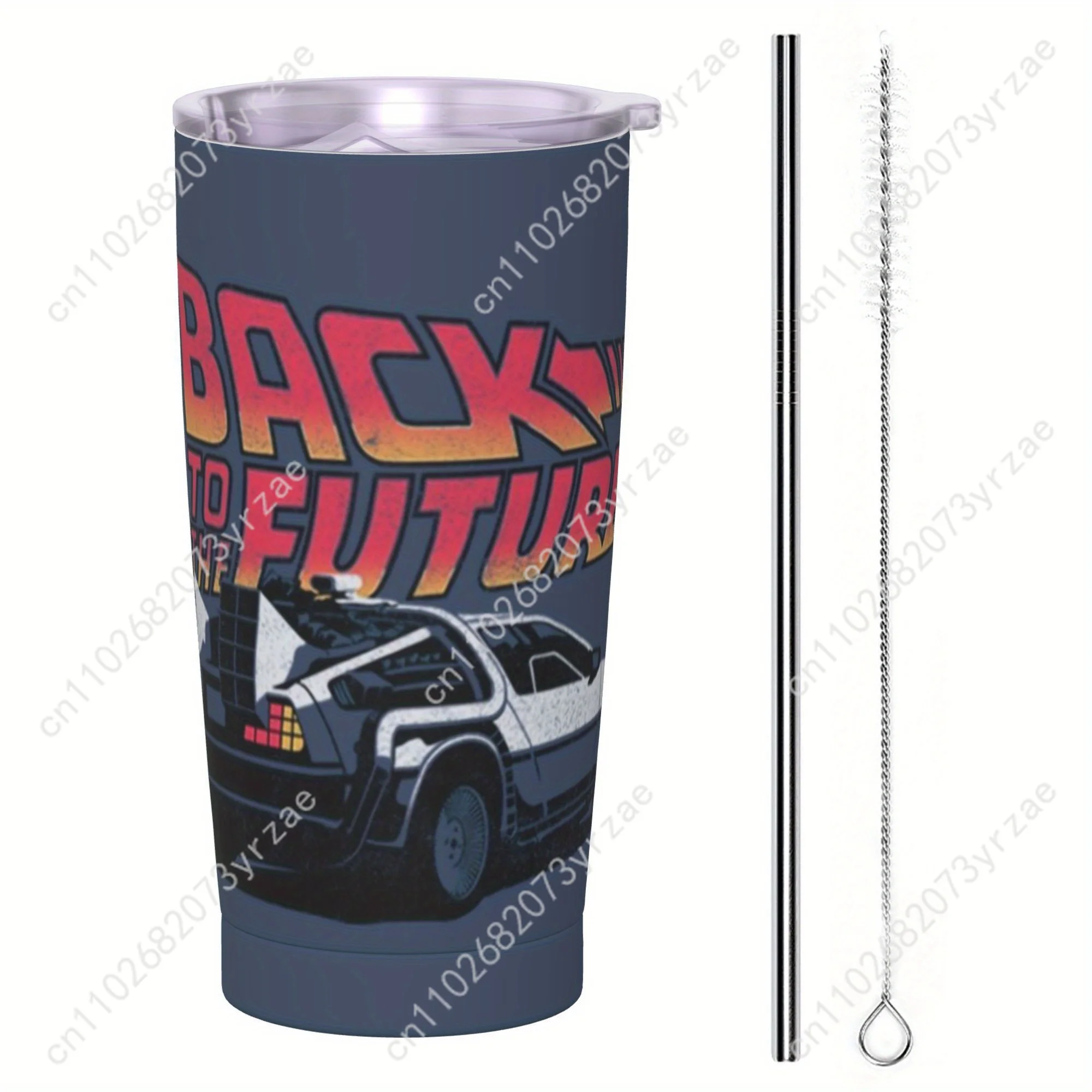 

Back to the Future Stainless Steel Tumbler Keep Heat Cold and Hot Car Mugs Travelist Custom Water Bottle Custom Driving Car Mugs