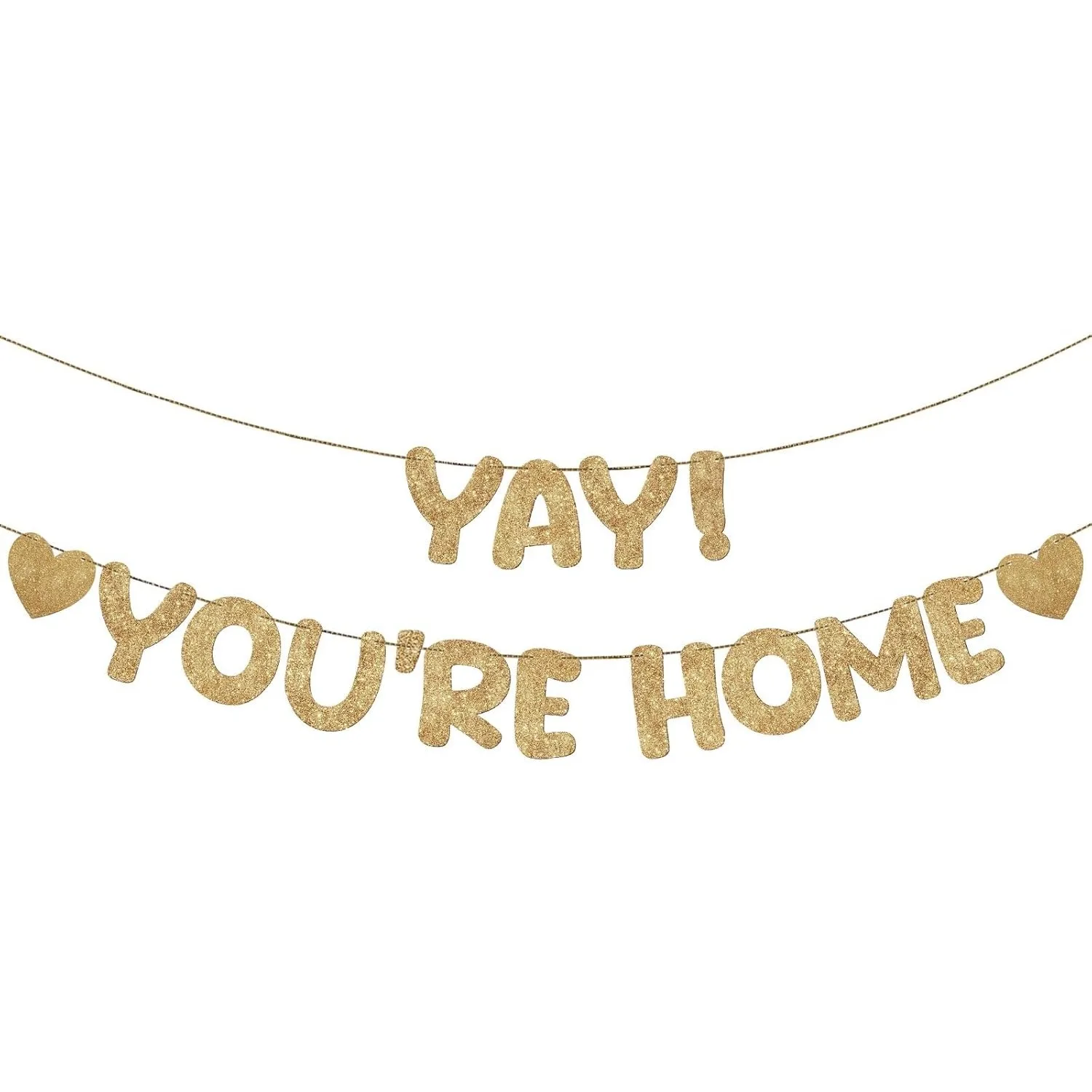 Pancarta brillante de ¡Ya estás en casa!, decoración para fiesta de bienvenida, divertido logotipo de bienvenida para el regreso a clases