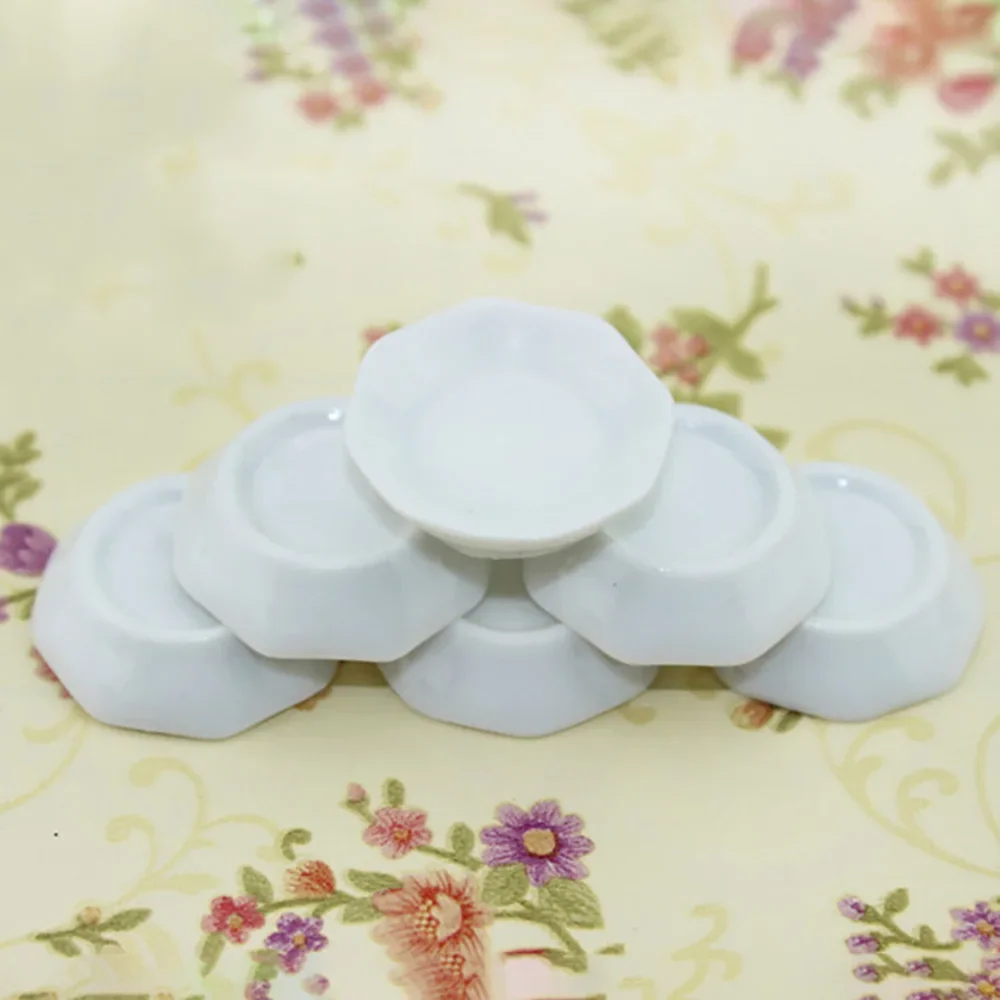 4 Stuks 1/12 Poppenhuis Miniatuur Keramische Voedsel Plaat Mini Keuken Schijf Model Speelgoed Voor Poppenhuis Accessoires Decoratie Ob11 Bjd