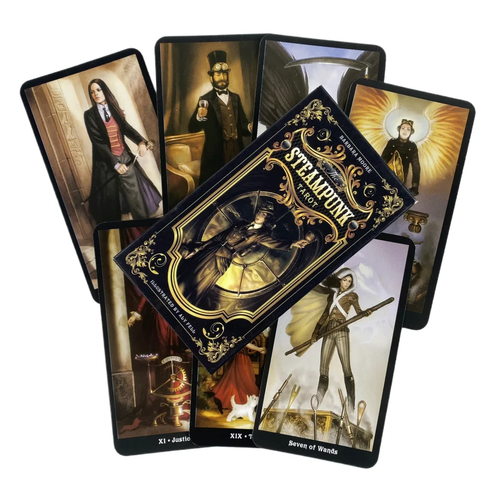 The Steampunk Tarot Cards A 78 Deck Oracle English Visions Divination Edition Borad Playing Games