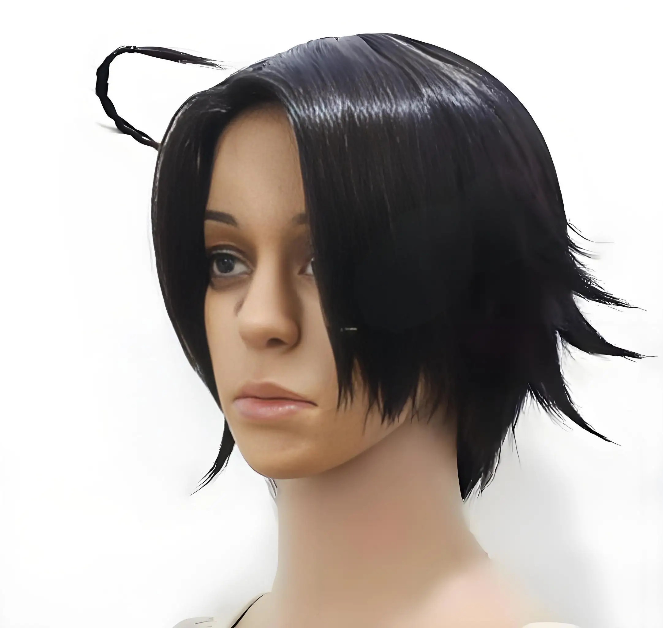 Hetalia Im Yong Soo شعر مستعار تأثيري مخصص على غرار قصير أسود شعر مستعار أنيمي الشعر الاصطناعية للحزب زي