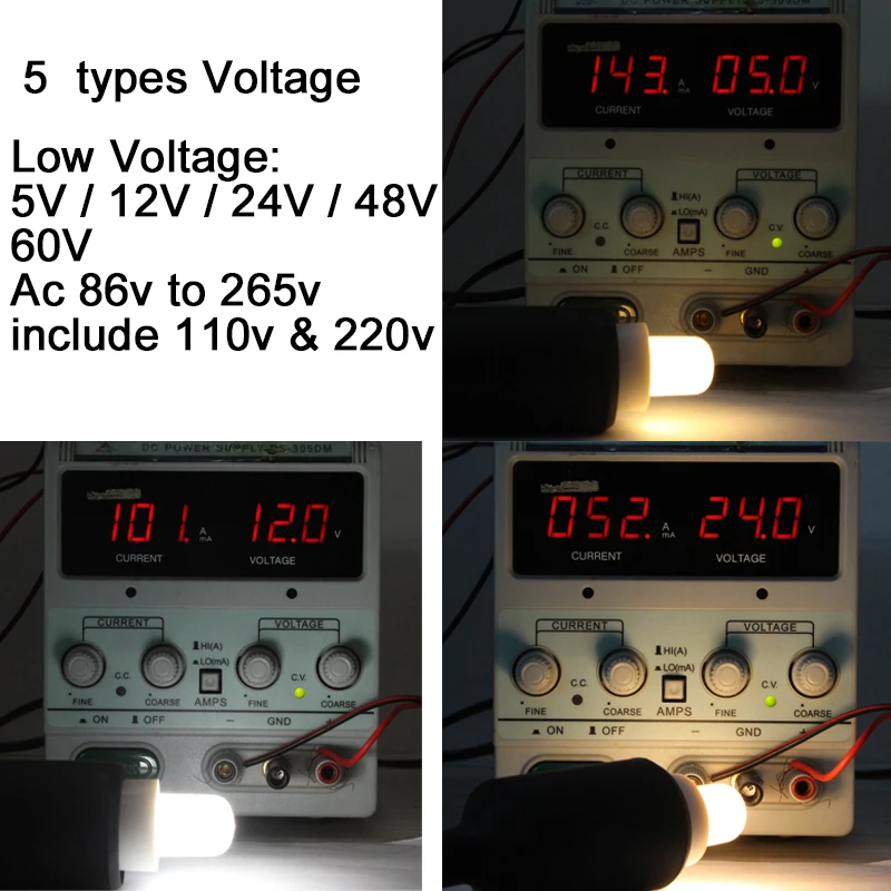 Bombilla Led E14 de 5V, 12v, 24v, 48v, 60v, 110v, 220 v, 2W, foco de concha lechosa, luz de vela, 12, 24, 220 V, lámpara de decoración del hogar