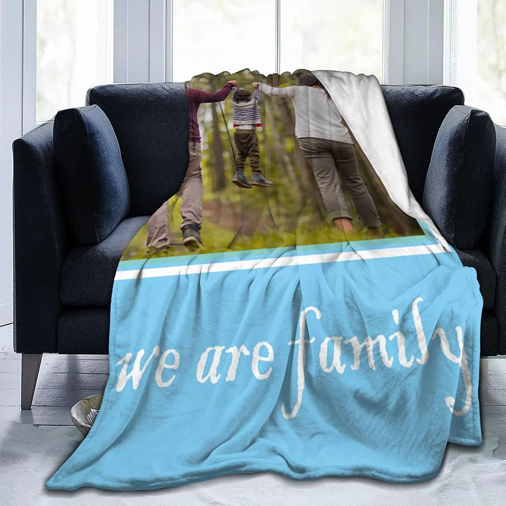 Customized blanket with photo text, personalized blanket for baby parents, friends, loved ones personalized gifts birthday gifts