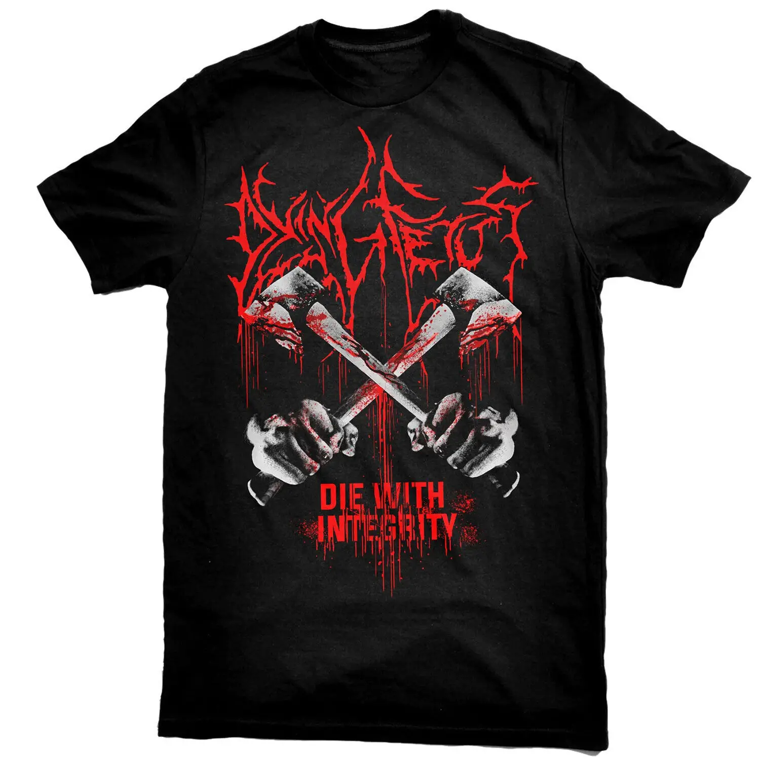 Men's Dying Fetus Die With Integrity T shirt X Large Black