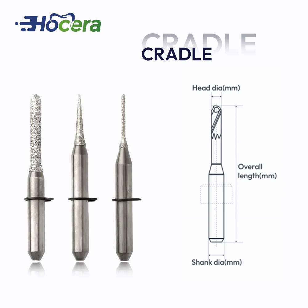 

Стоматологические фрезерные боры Hocera Cradle A52W D4 * 45L CAD/CAM, сверлильные инструменты для шлифовки металла из дисиликата лития, стоматологическая лаборатория, резак с хвостовиком