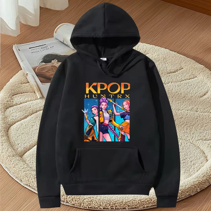 

k pop demon hunters Anime graphics hoodie 2025 men women vintage harajuku Long sleeve streetwear print oversized hoodie unisex