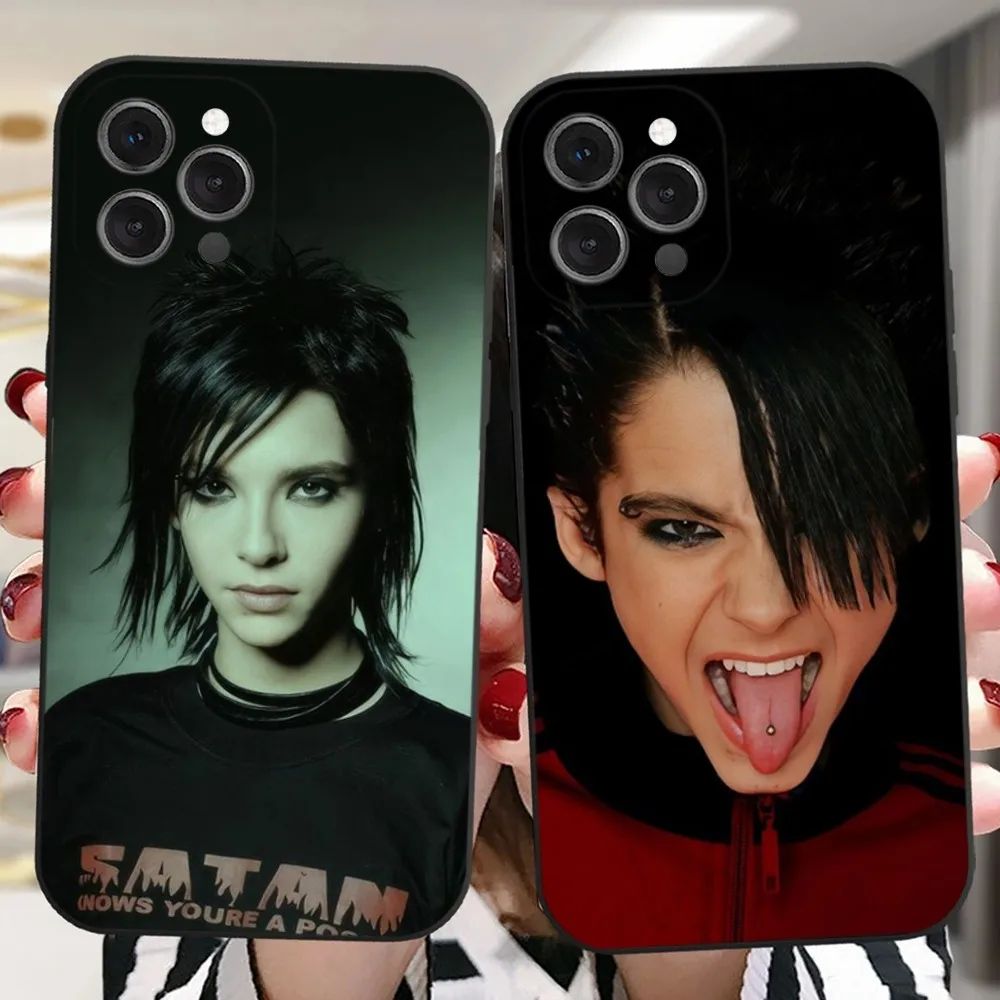 Capa de telefone Bill Kaulitz para iPhone, Capa de silicone macia para iPhone 15,14,13,12,11 Plus,Pro,Max,XR,XS,X,7,8 Plus,SE,Mini