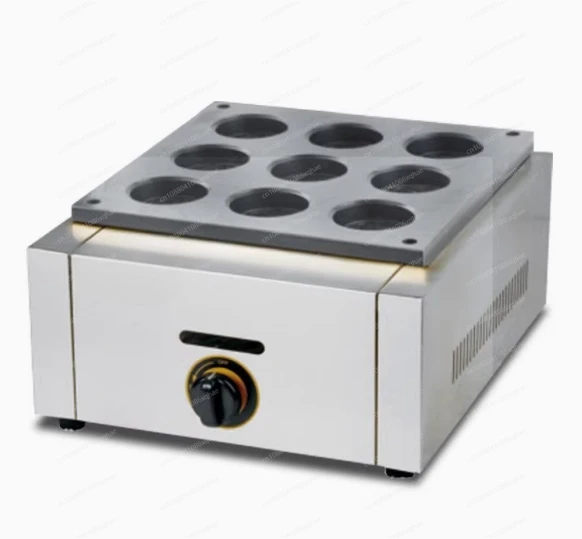 Commercial Gas Typeyaki Imagawayaki Oba Machine 9 Holes Wheel Cake Snack Machine for Kitchen Use