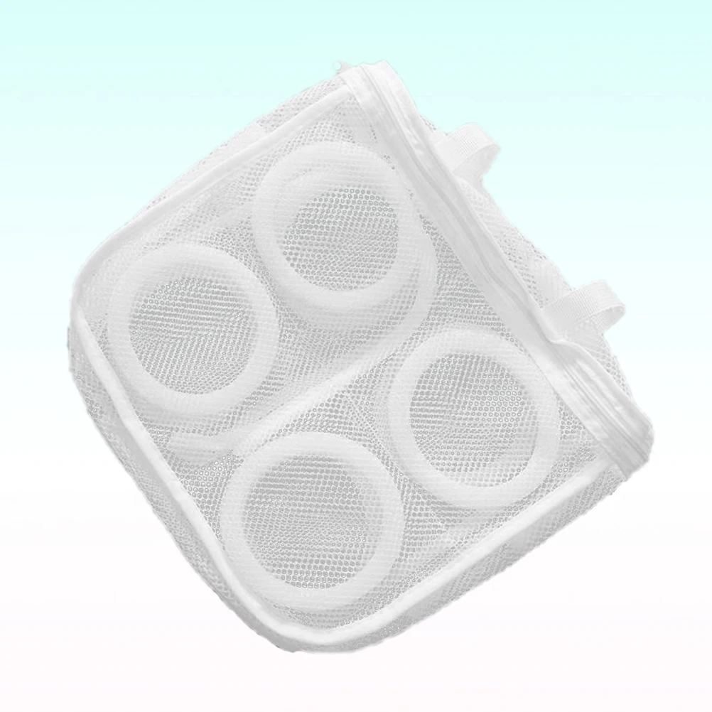 

1pc Foldable Breathable Mesh Shoe Wash Dry Bag For Sneakers Tennis Shoes Hanging Laundry Drying Storage With Elastic Loops
