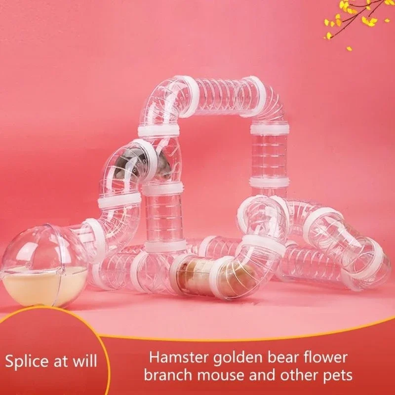 Túnel Gerbil Túnel Diy Tubo Clear Monte Túnel Diy Adequado para Túnel Clear para Adesortos Mouse da gaiola hamster
