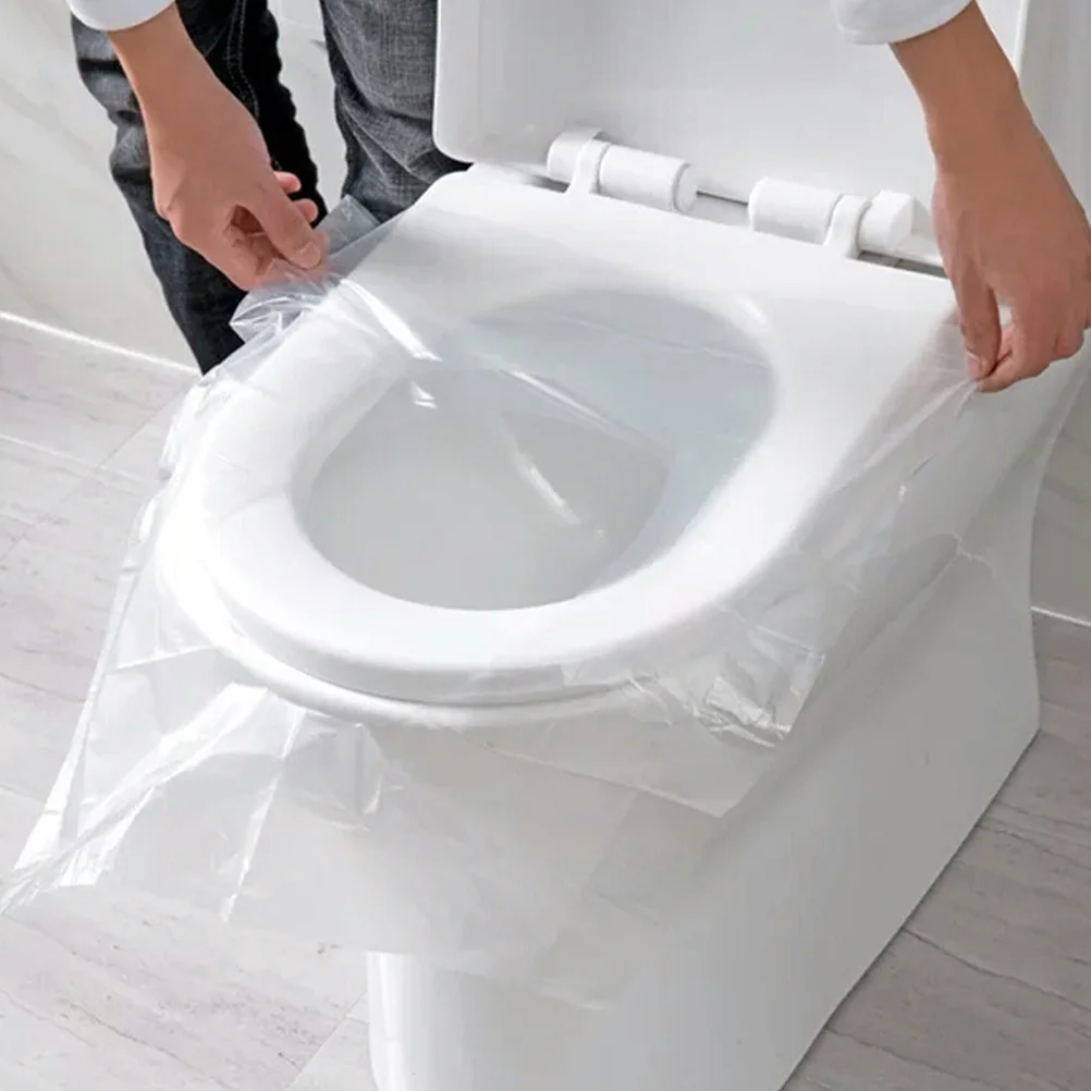 

10Packs Disposable Toilet Mat Waterproof Non-Slip Pe Film for Travel Ktv Hotel Park Use Lightweight Portable Bathroom Accessory