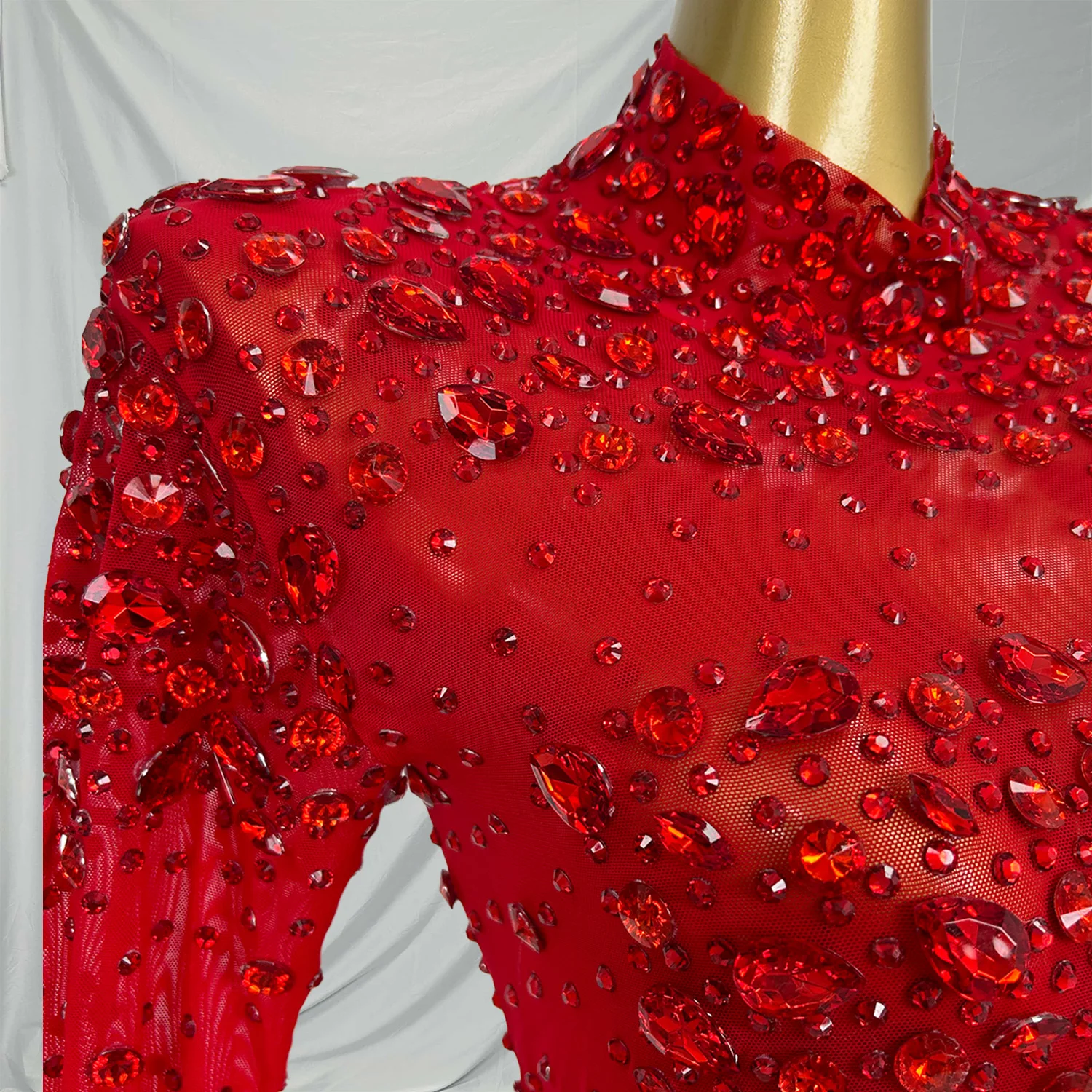 Cuixing Elegant Diamonds Birthday Party Performance Dress Sparkling Diamond Mini Evening Gown Sexy Prom Dress for Ladies Vestito