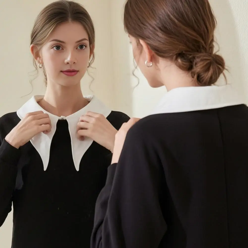 Detachable Fake Collar for Women, Adjustable Shirt Collar Decorative Layering Accessory for Sweaters And Crew Neck Tops