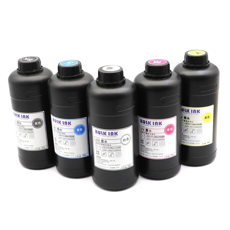 1000ML Bottle LED UV Ink For Epson L800 L805 L1800 R290 R330 1390 1400 1410 UV Printer Ink UV Varnish Gloss Hard Soft Neutral