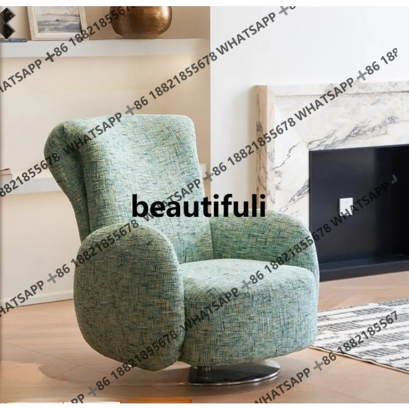 

Retro green, single sofa chair rotatable lounge chair living room