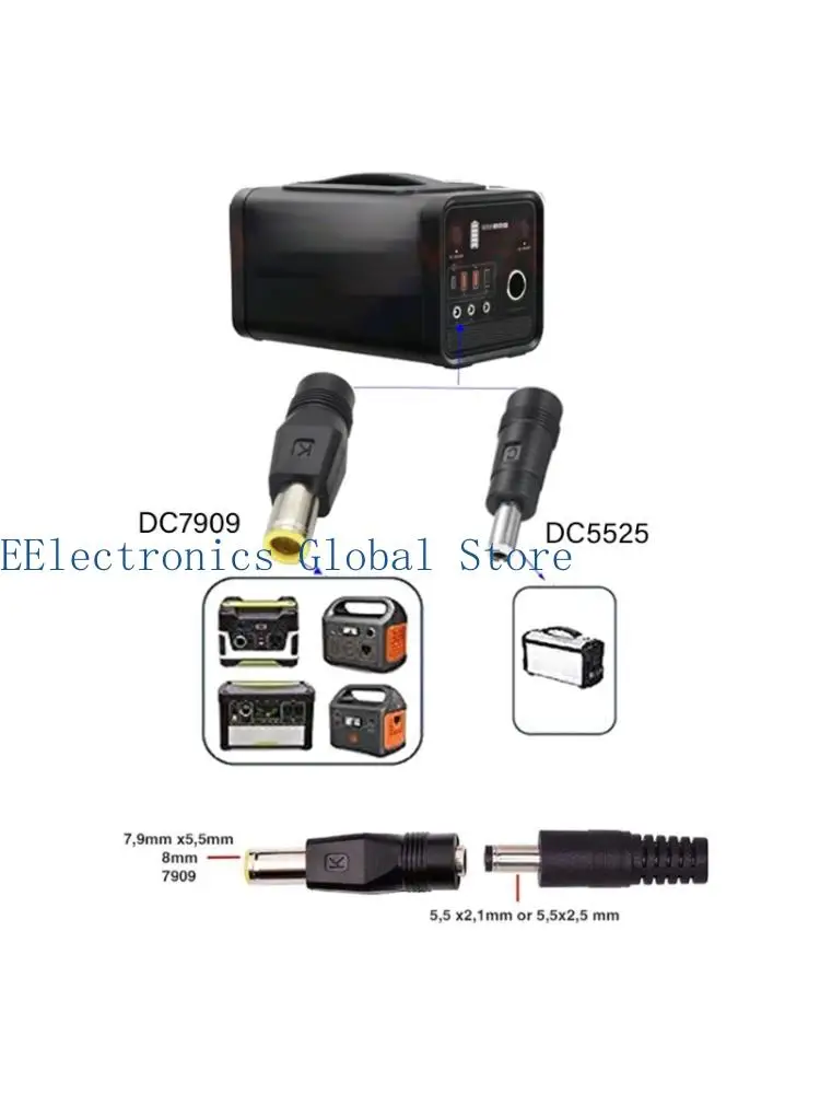 462B Backup Energy XT60i Cable to DC5521 with DC5525 and DC7909 Add-On Set, 15AWG Cord for Solar Charging Work Daily