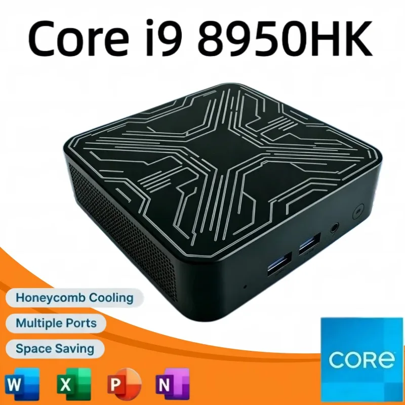 New High Performance New Mini PC Core i9 8950HK 16GB 1TB 2TB Portable SSD 4K HD Gaming Mini Computer Desktop PC Gamer