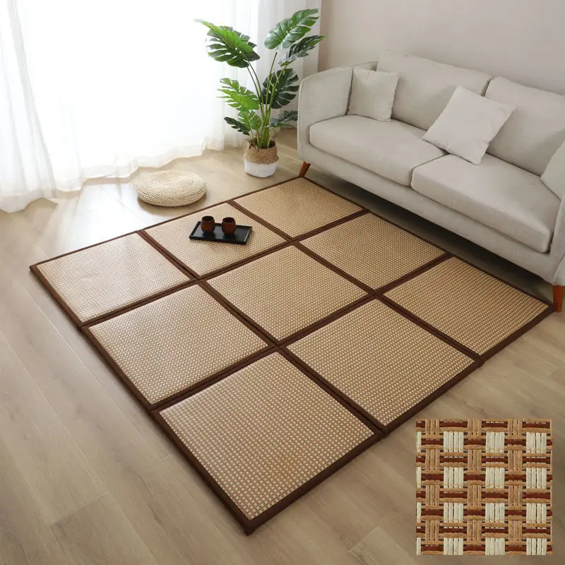 Rattan mat seat cushion summer floor sleeping mat living room balcony bedroom tatami home carpet rug