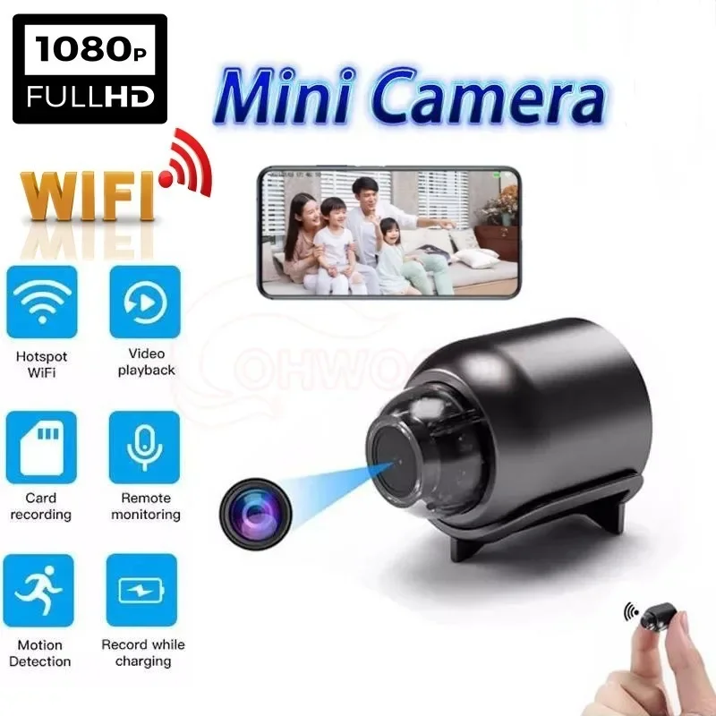 1080P HD Mini Camara Espia Wifi Smart Home IP Remote Motoring Security Protection Night Vision Portable Small Keychain Camera