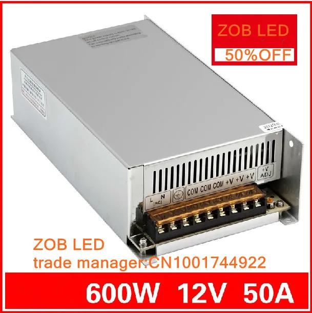 600W 12V50A 24V25A 36V16.6A 48V12.5A LED Switching Power Supply, 12V 24V 36V 48V Output,380AC  three-phase input,FREESHIPPING