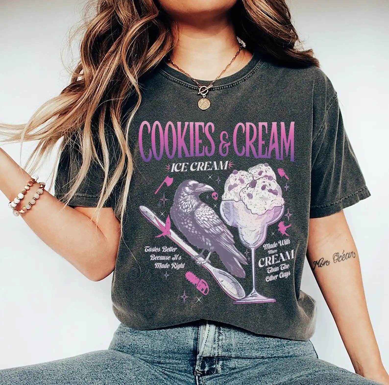 Butcher Blackbird Dark Romance T-Shirt, Brynne Inspired Book Shirt, Cookie & Cream Ice Cream Tee, Gift for Book Lover