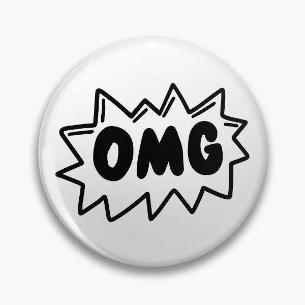 Omg Omg  Soft Button Pin Cartoon Cute Badge Decor Lapel Pin Clothes Creative Funny Brooch Collar Lover Fashion Gift Women