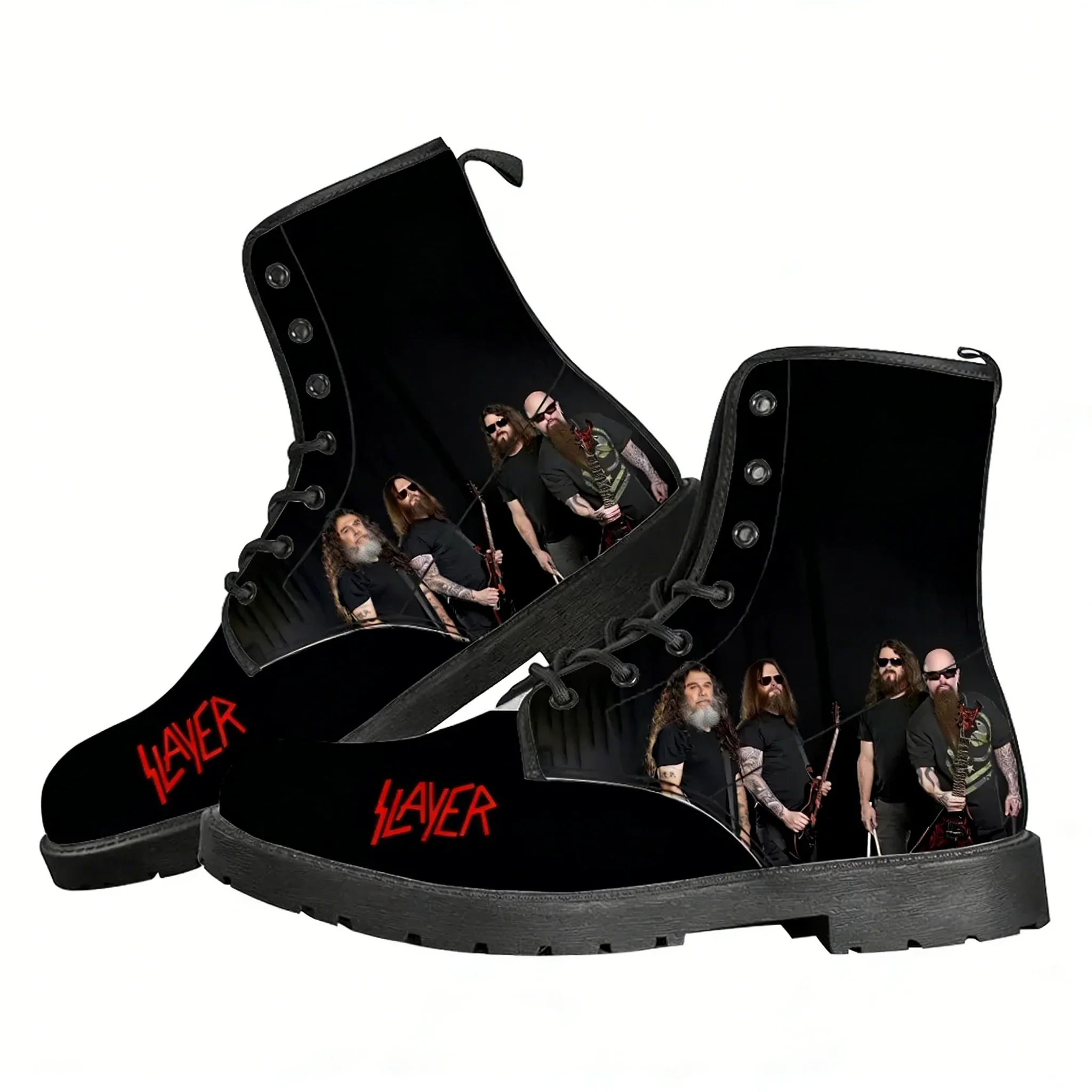 

Slayer Made Boots Mens Womens Teenager Shoes Casual Boot Outdoor Light High Quality Couple Print Pattern Text Custom Made Shoes