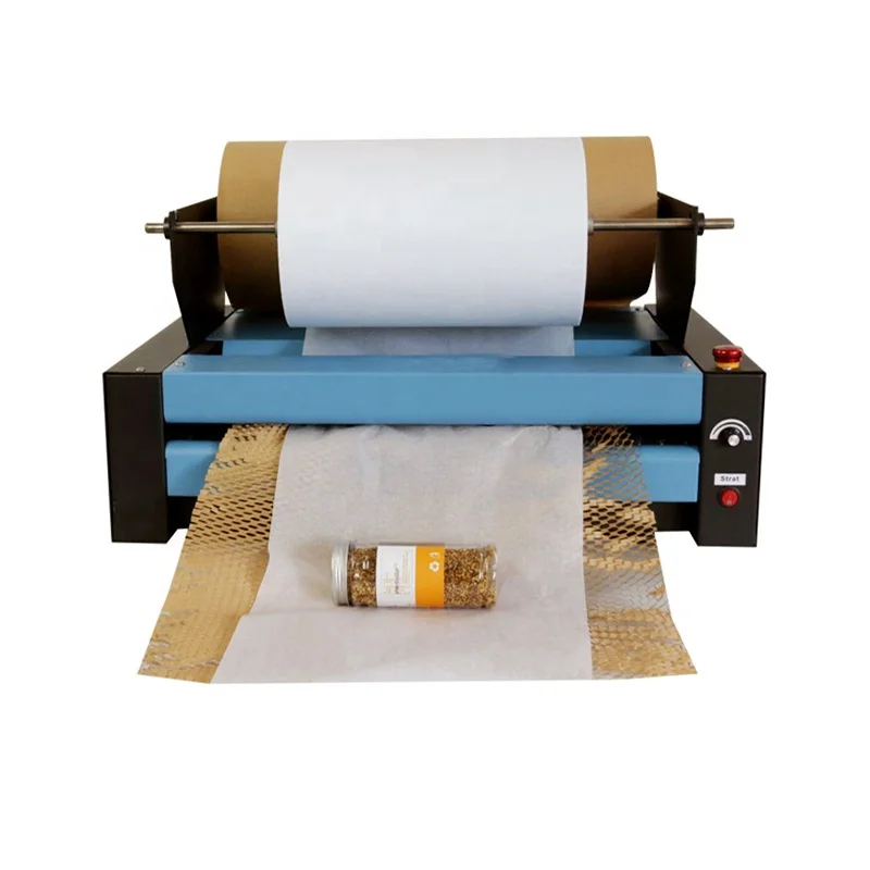 

Honeycomb Paper Wrapping Dispenser With Sliding Cutter Engine Pump & Gearbox PLC & Motor Cutting Machine For Hotels Packaging
